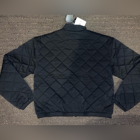 Adidas Women's Black Quilted Jacket Full‎ Zip Small NEW WITH TAGS - Picture 3 of 5